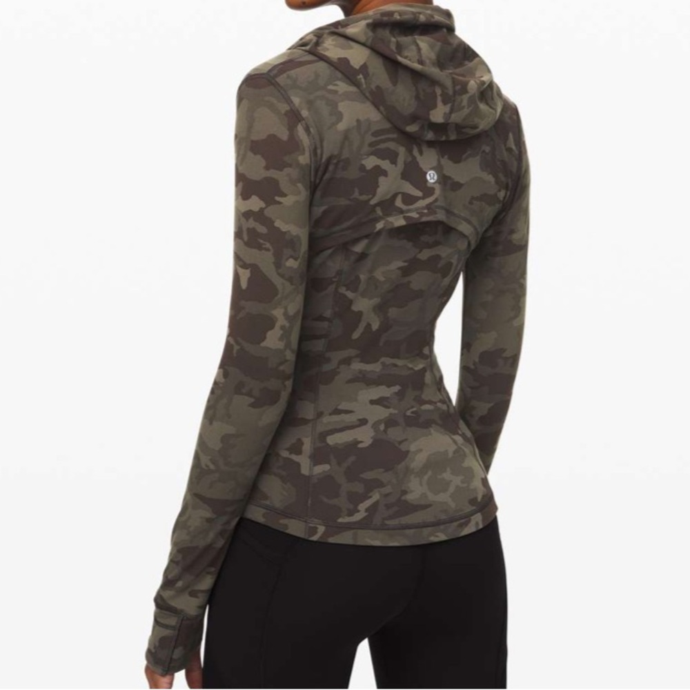 Lululemon Hooded Define Jacket *Nulu Incognito Camo Multi Gator Green Size 10